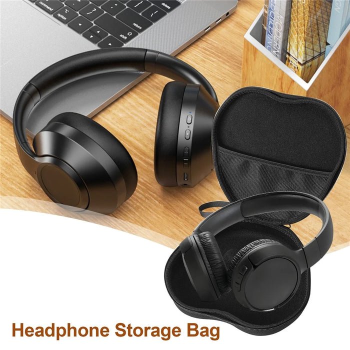 For JBL Tune 570BT Headphone Case EVA Hard Shell Storage Bag With Cleaning Pen Set - Black - 3