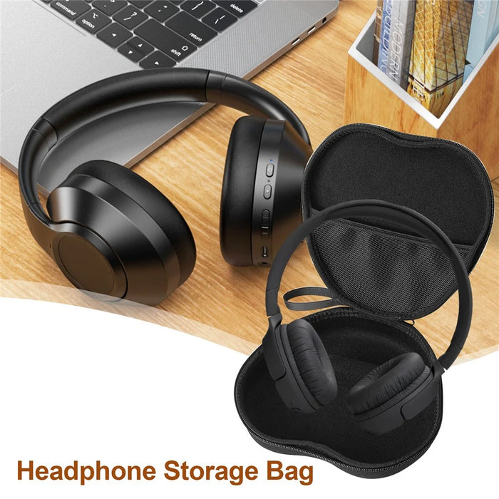 For JBL Tune 525BT Headphone Case EVA Hard Shell Storage Bag With Cleaning Pen Set - Black - 3