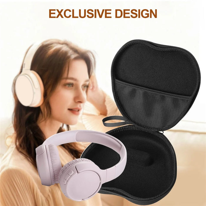 For JBL TUNE 510BT Headphone Case EVA Hard Shell Storage Bag With Cleaning Pen Set - Black - 2