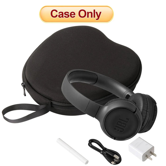 For JBL TUNE 500BT Headphone Case EVA Hard Shell Storage Bag With Cleaning Pen Set - Black - 5