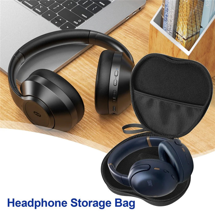 For JBL Tour One M3 Headphone Case EVA Hard Shell Storage Bag With Cleaning Pen Set - Black - 7