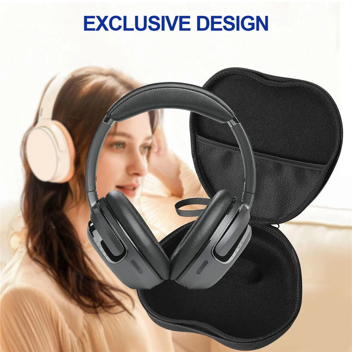 For JBL Tour One Headphone Case EVA Hard Shell Storage Bag With Cleaning Pen Set - Black - 6
