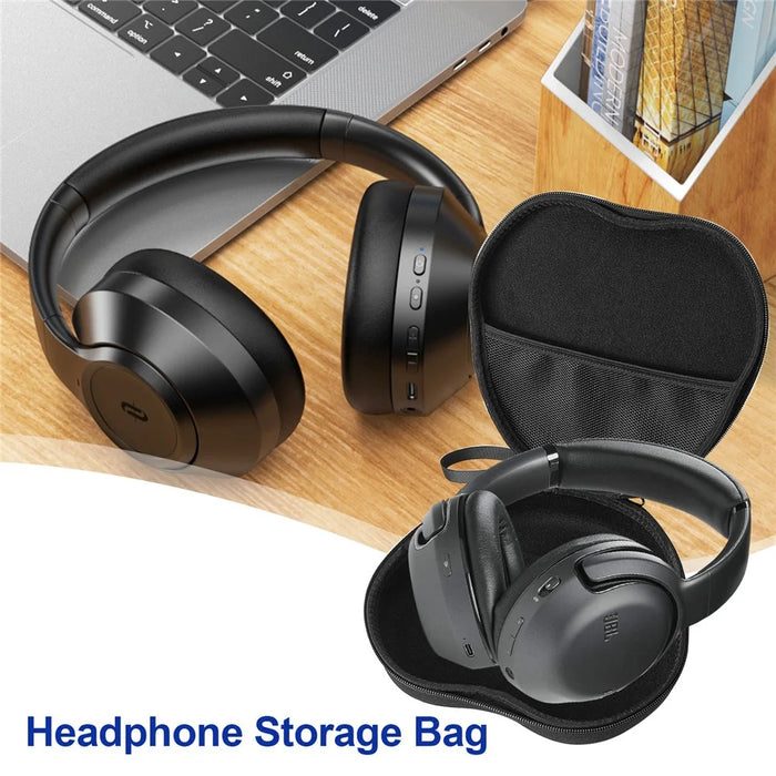 For JBL Tour One Headphone Case EVA Hard Shell Storage Bag With Cleaning Pen Set - Black - 7