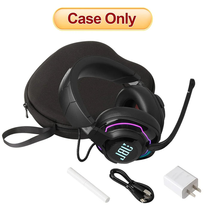 For JBL Quantum 610 Headphone Case EVA Hard Shell Storage Bag With Cleaning Pen Set - Black - 5