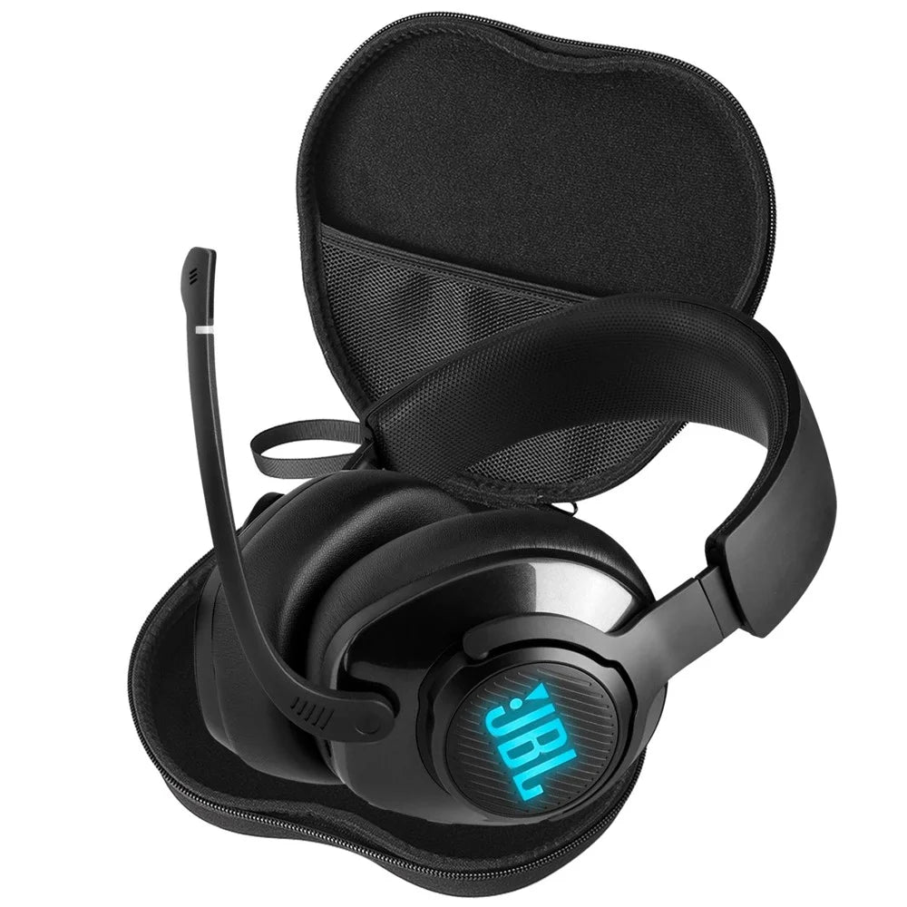 For JBL Quantum 400 Headphone Case EVA Hard Shell Storage Bag With Cleaning Pen Set - Black - 4