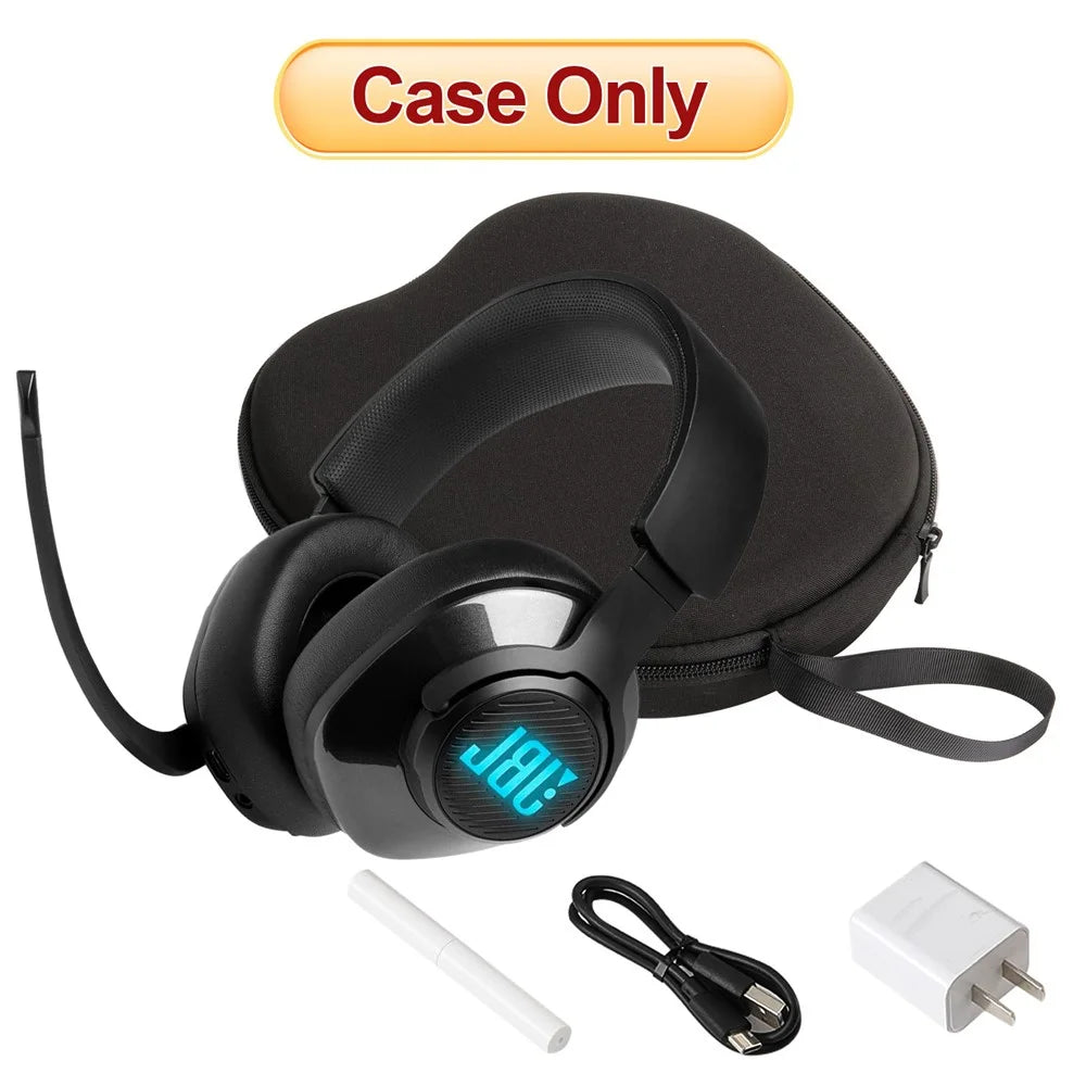 For JBL Quantum 400 Headphone Case EVA Hard Shell Storage Bag With Cleaning Pen Set - Black - 5