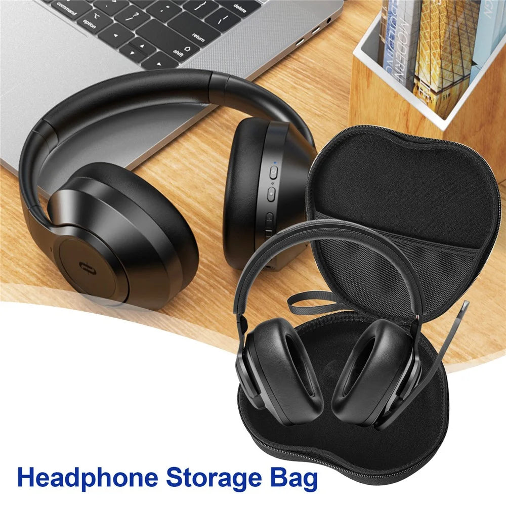 For JBL Quantum 400 Headphone Case EVA Hard Shell Storage Bag With Cleaning Pen Set - Black - 7