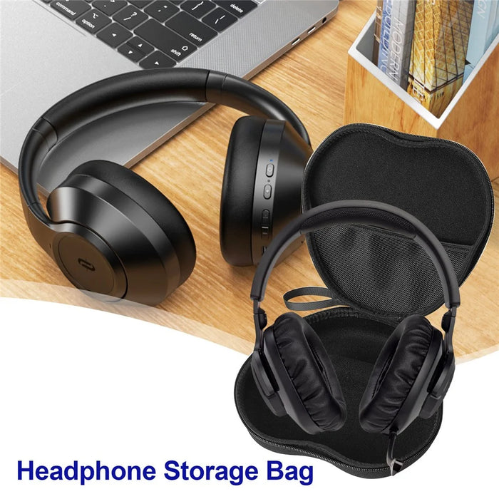 For JBL Quantum 350 Headphone Case EVA Hard Shell Storage Bag With Cleaning Pen Set - Black - 7
