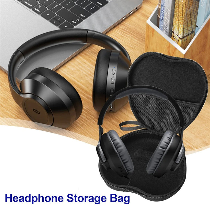 For JBL Quantum 100 Headphone Case EVA Hard Shell Storage Bag With Cleaning Pen Set - Black - 7