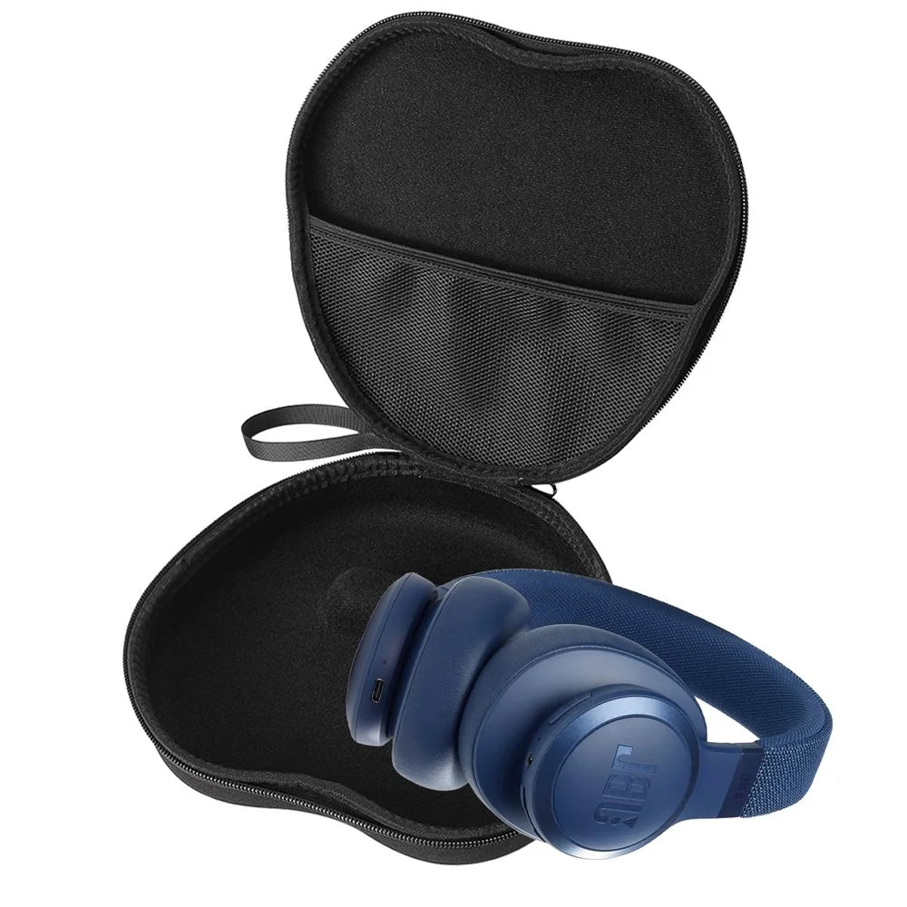 For JBL Live 660NC Headphone Case EVA Hard Shell Storage Bag With Cleaning Pen Set - Black - 4