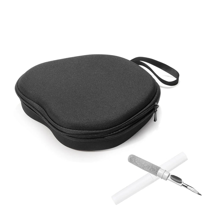 For Jabra Evolve2 75 Headphone Case EVA Hard Shell Storage Bag With Cleaning Pen Set - Black - 1