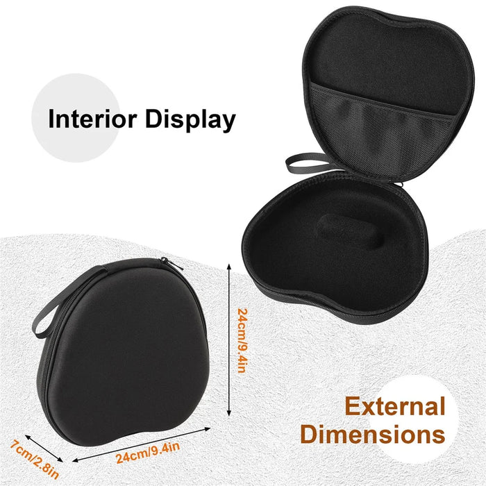 For Jabra Evolve2 65 Headphone Case EVA Hard Shell Storage Bag With Cleaning Pen Set - Black - 7