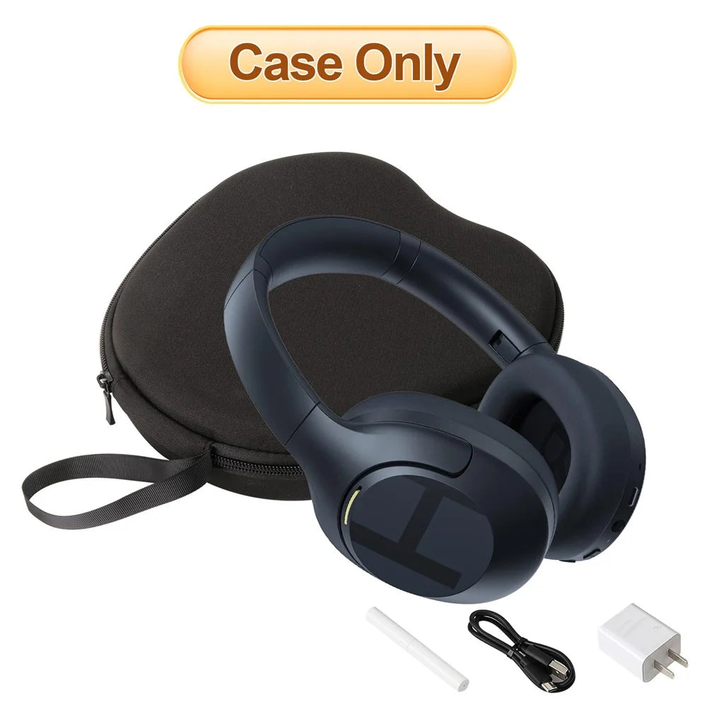 For Haylou S35 ANC Headphone Case EVA Hard Shell Storage Bag With Cleaning Pen Set - Black - 6