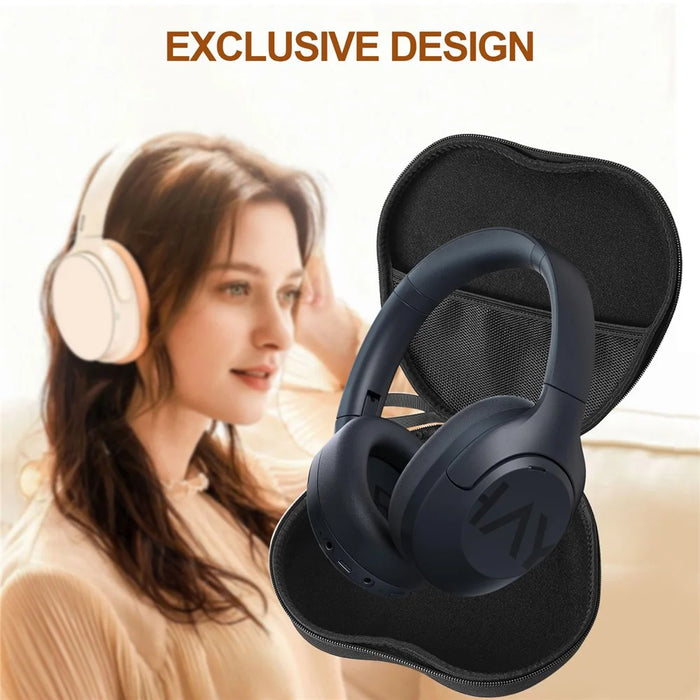 For Haylou S30 Headphone Case EVA Hard Shell Storage Bag With Cleaning Pen Set - Black - 3