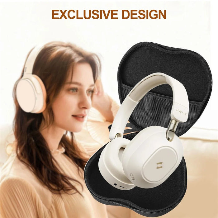 For HAVIT NC01 Headphone Case EVA Hard Shell Storage Bag With Cleaning Pen Set - Black - 3