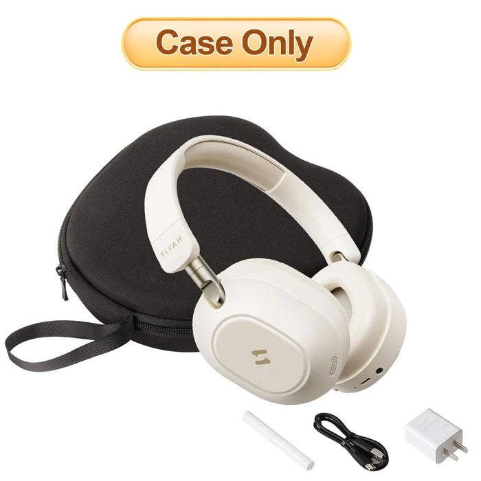 For HAVIT NC01 Headphone Case EVA Hard Shell Storage Bag With Cleaning Pen Set - Black - 6