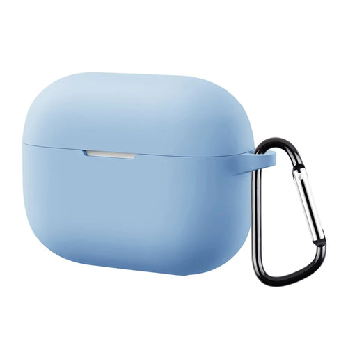 For Huawei FreeBuds SE 4 ANC Silicone Case Wireless Earphone Anti-Scratch Protective Cover with Carabiner - Sky Blue - 1