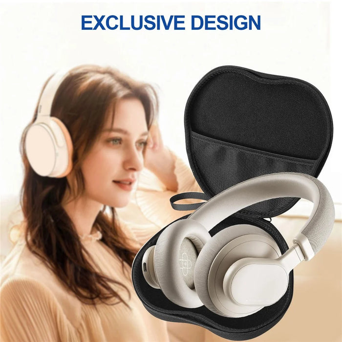 For Fingertime ANC-01 Headphone Case EVA Hard Shell Storage Bag With Cleaning Pen Set - Black - 6