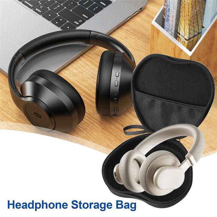 For Fingertime ANC-01 Headphone Case EVA Hard Shell Storage Bag With Cleaning Pen Set - Black - 7