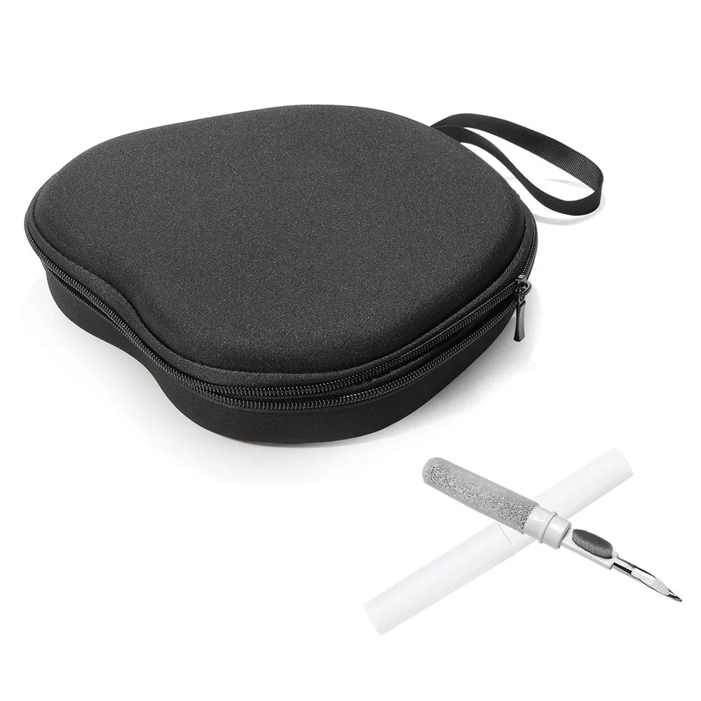 For EPOS IMPACT 1061T Headphone Case EVA Hard Shell Storage Bag With Cleaning Pen Set - Black - 1