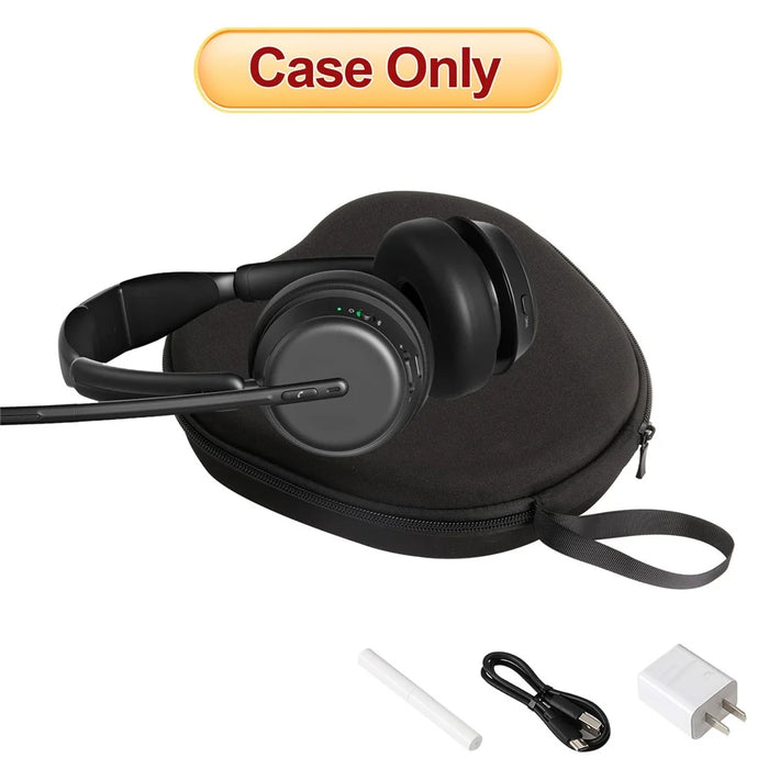 For EPOS IMPACT 1060T Headphone Case EVA Hard Shell Storage Bag With Cleaning Pen Set - Black - 5