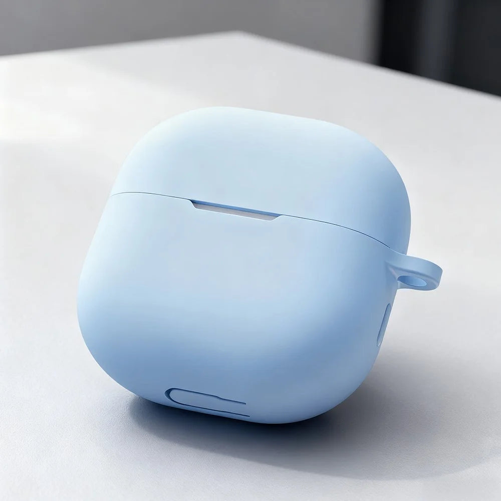 For Huawei FreeClip 2 Silicone Case Wireless Earphone Anti-Scratch Protective Cover with Carabiner - Sky Blue - 3