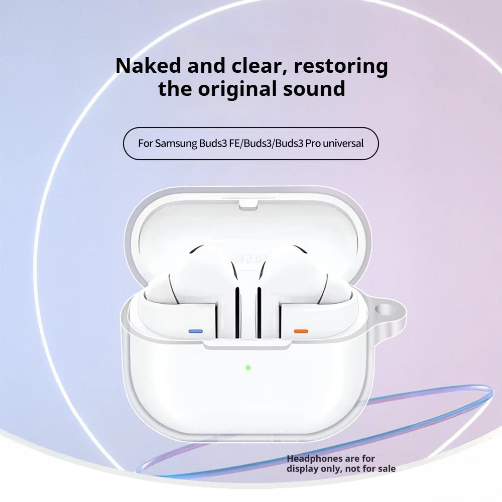 Earphone Case For Samsung Galaxy Buds3  /  Buds3 Pro  /  Buds3 FE Transparent TPU Protective Cover - 2