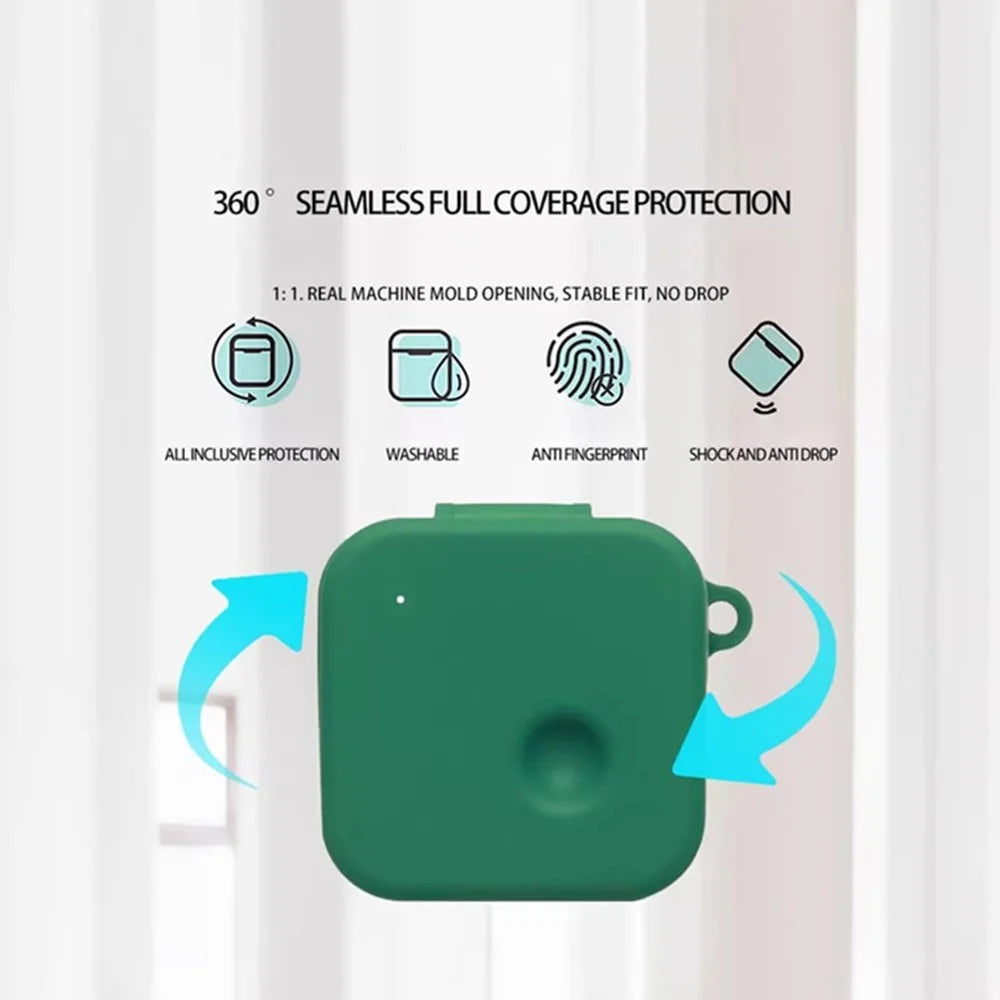For Nothing Ear (3) Silicone Case Wireless Earphones Protective Cover with Anti-Lost Buckle - Blackish Green - 6