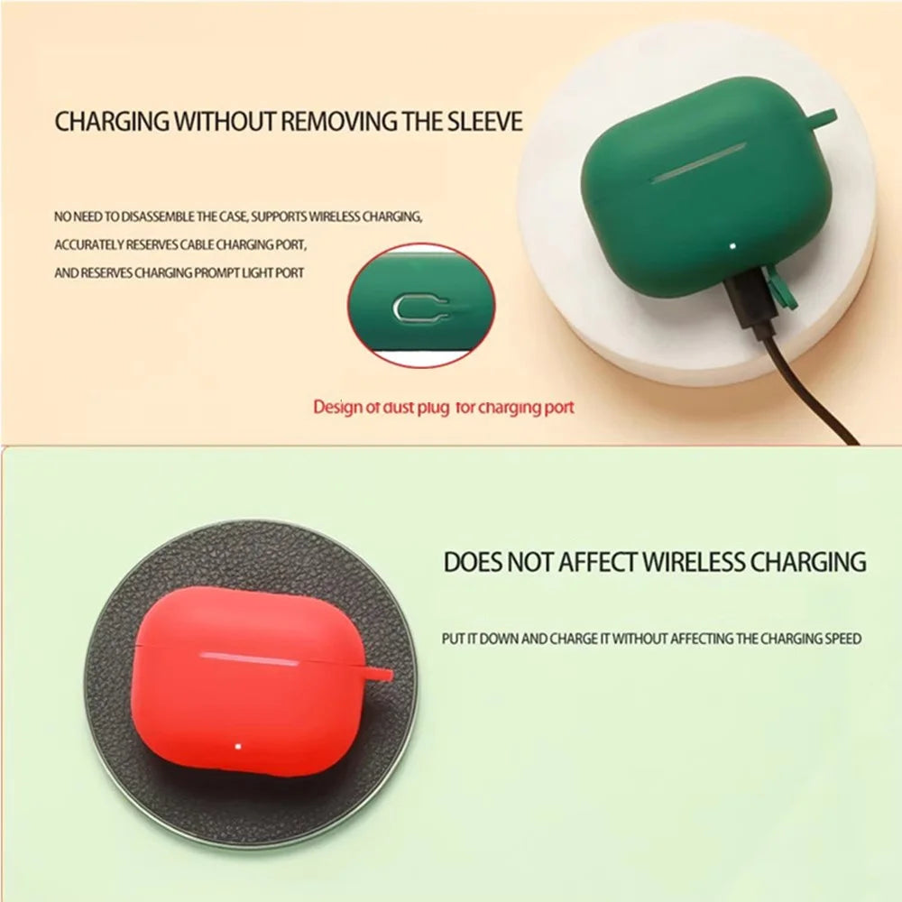 For Huawei FreeBuds SE 4 ANC Silicone Case Wireless Earphones Protective Cover with Anti-Lost Buckle - Blackish Green - 4