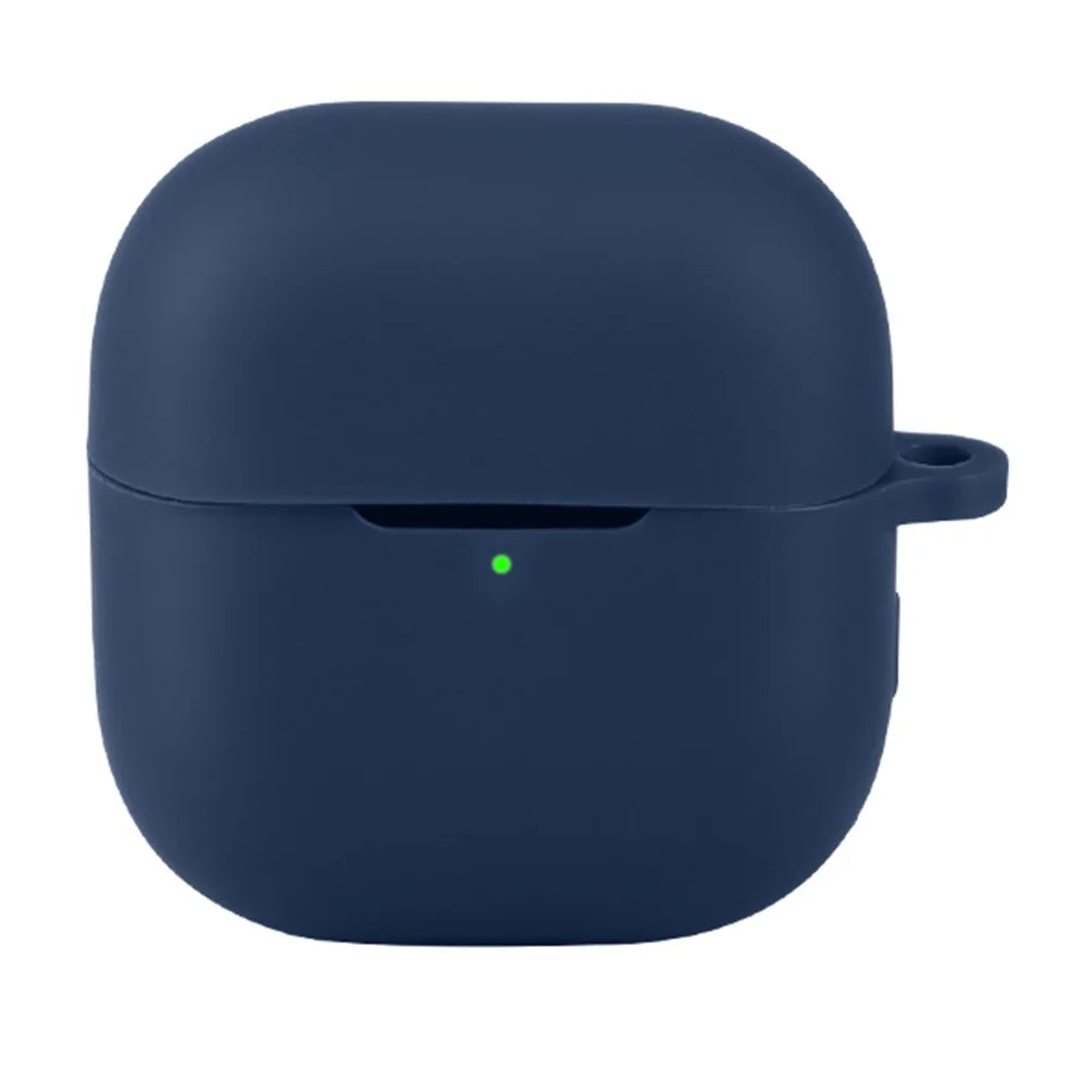 For Huawei FreeClip 2 Silicone Case Wireless Earphones Protective Cover with Anti-Lost Buckle - Dark Blue - 1
