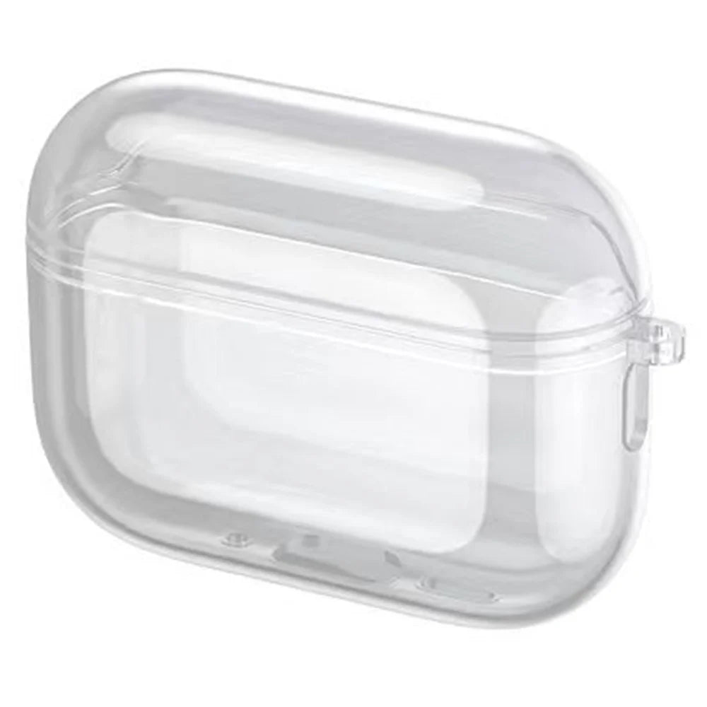 COTECI For AirPods Pro 3 Transparent Protective Case Clear TPU Shockproof Earphones Cover with Hook - Transparent - 1