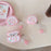 For Apple AirPods 3 Earphone Cover Pink Swiss Roll Shape PVC Protective Case with Pendant - 7