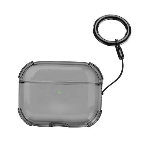 Bulk Purchasing For AirPods Pro 3 Case Ultra Thin Matte TPU Earbuds Protective Cover with Strap Ring - Grey - 1