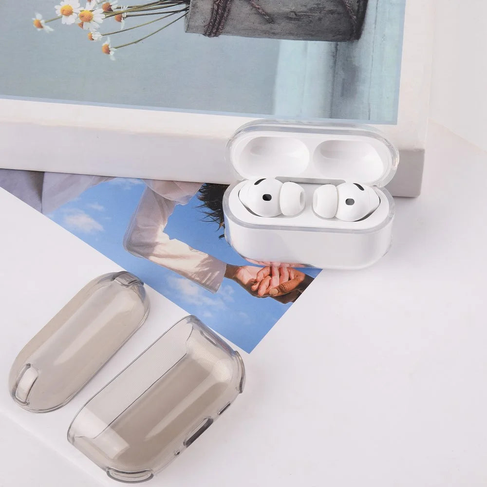 Bulk Purchasing For AirPods Pro 3 Case Ultra Thin Matte TPU Earbuds Protective Cover with Strap Ring - Grey - 4