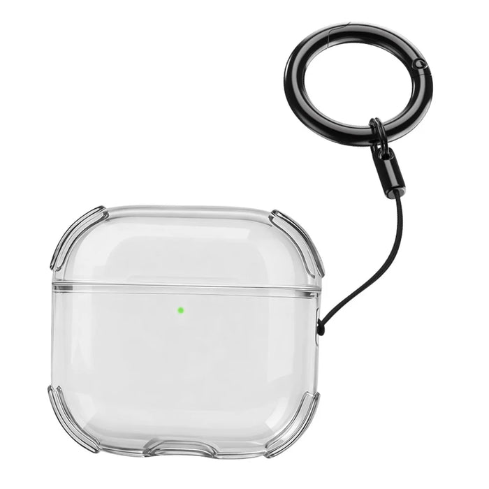 Bulk Purchasing For AirPods 4 Case Ultra Thin Matte TPU Earbuds Protective Cover with Strap Ring - Transparent - 1