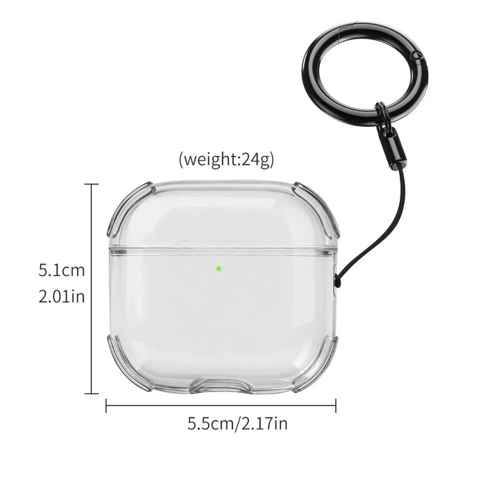 Bulk Purchasing For AirPods 4 Case Ultra Thin Matte TPU Earbuds Protective Cover with Strap Ring - Transparent - 6
