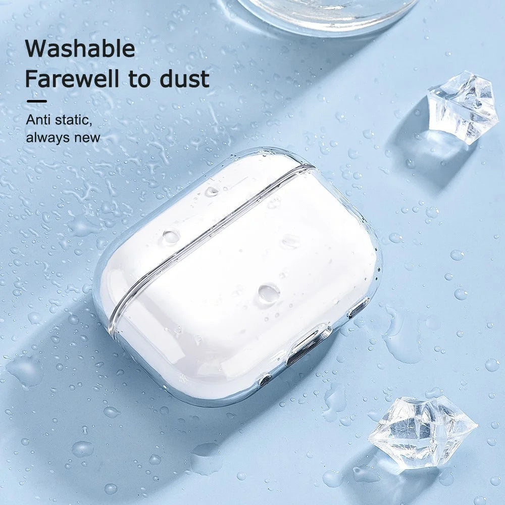 For AirPods Pro 3 Earphone Case Transparent PC Earbuds Protective Cover - 2