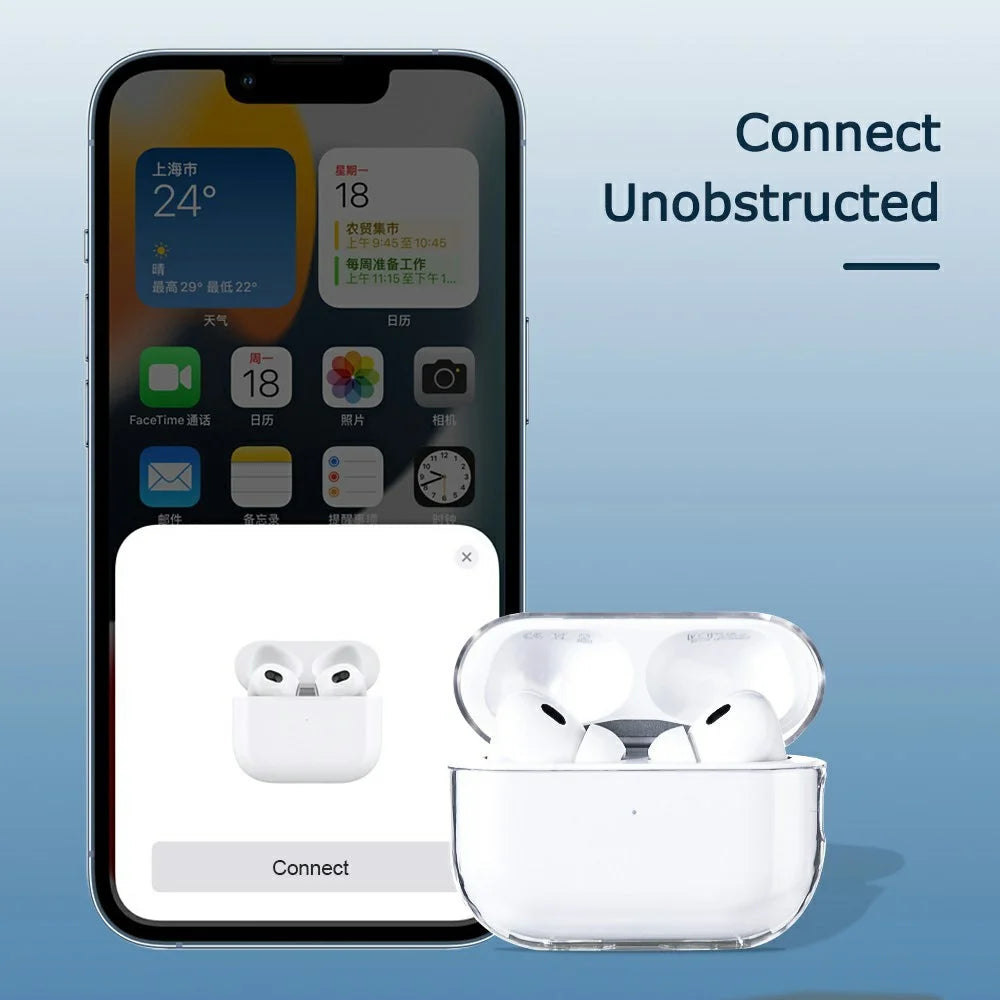 For AirPods Pro 3 Earphone Case Transparent PC Earbuds Protective Cover - 6