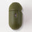 Bulk Purchasing For Apple AirPods 3 Case Faux Leather Textured TPU Earbuds Protective Cover with Strap Ring - Army Green - 4