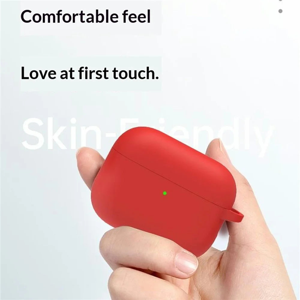 8 in 1 Accessories Kit for AirPods Pro 3 Silicone Protective Case with Hook  /  Anti-Lost Strap  /  Watch Buckle  /  Ear Hooks  /  Hand Strap  /  Cleaning Brush  /  Gray Bag - Red - 2
