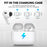 AHASTYLE WG187 2 Pairs for AirPods Pro 3 Silicone Ear Tips Replacement Earphone Caps - White  /  L - 6