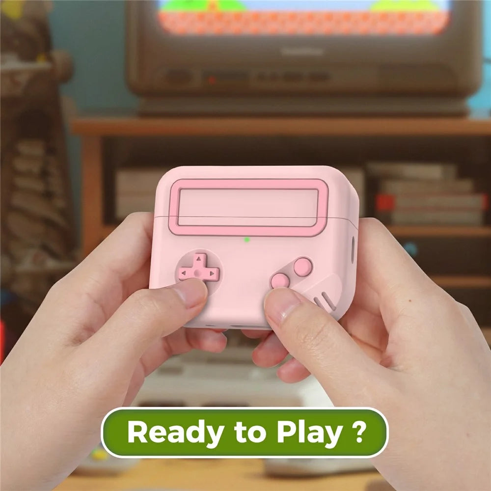 AHASTYLE JY27 For Apple AirPods Pro 3 Silicone Case Game Console Design Anti Drop Earphone Cover - Pink - 3