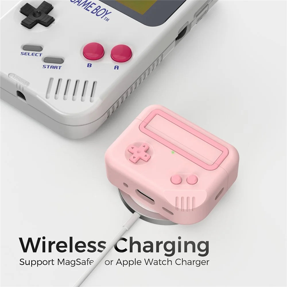 AHASTYLE JY27 For Apple AirPods Pro 3 Silicone Case Game Console Design Anti Drop Earphone Cover - Pink - 4