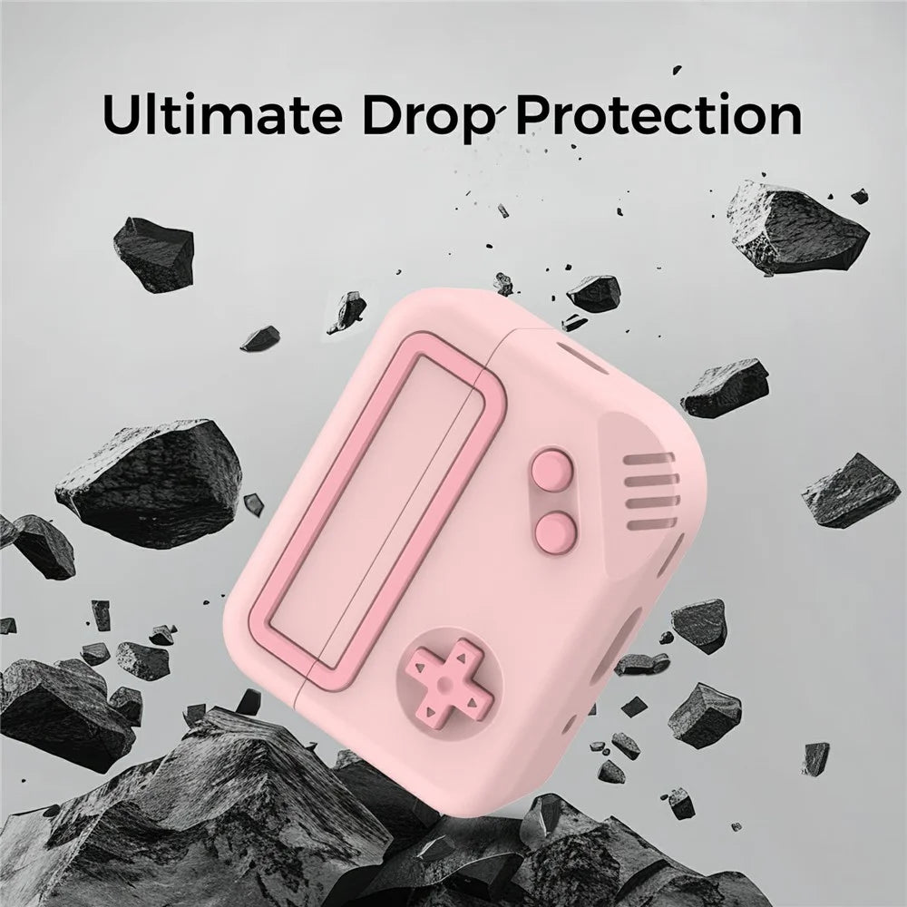 AHASTYLE JY27 For Apple AirPods Pro 3 Silicone Case Game Console Design Anti Drop Earphone Cover - Pink - 5