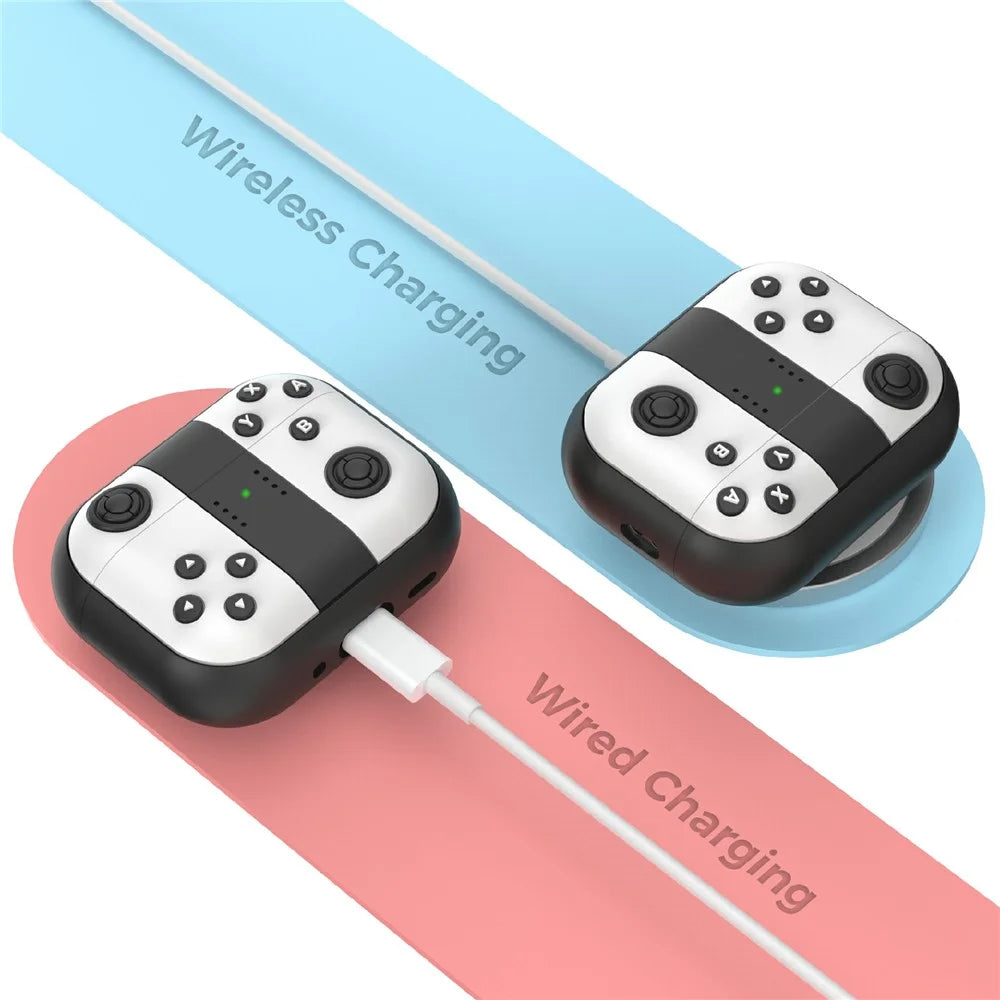 AHASTYLE JY28 For Apple AirPods Pro 3 Silicone Case Retro Game Controller Design Anti Drop Earphone Cover - Black  /  White - 4