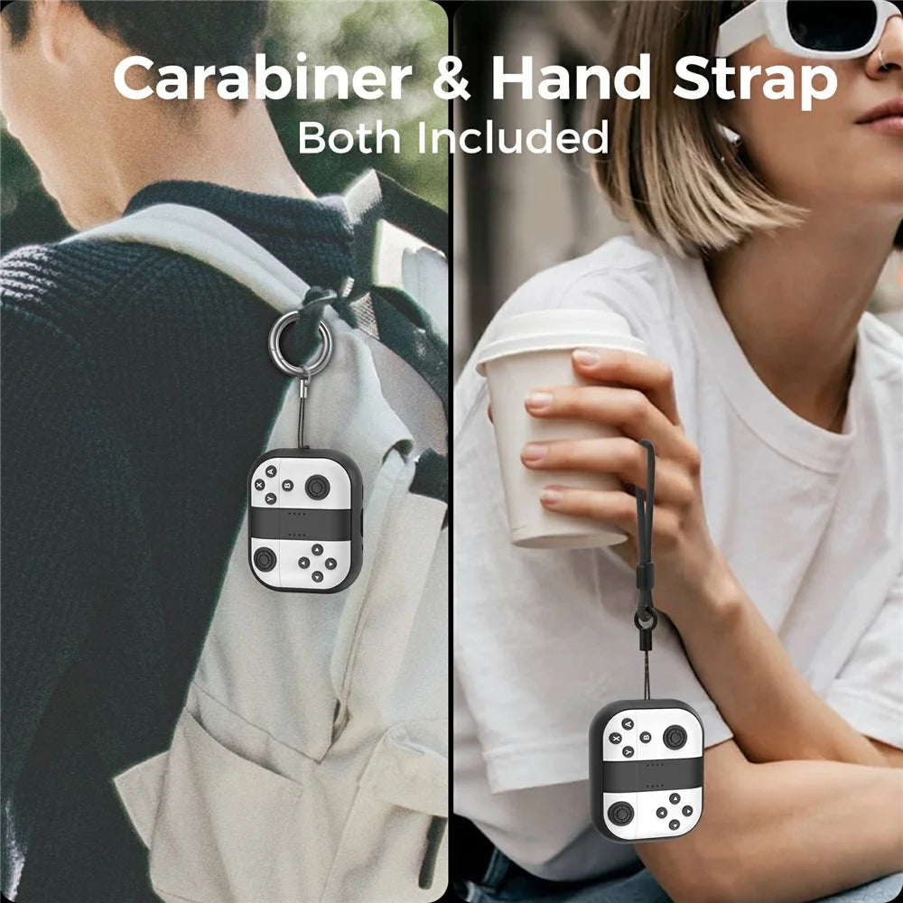 AHASTYLE JY28 For Apple AirPods Pro 3 Silicone Case Retro Game Controller Design Anti Drop Earphone Cover - Black  /  White - 5