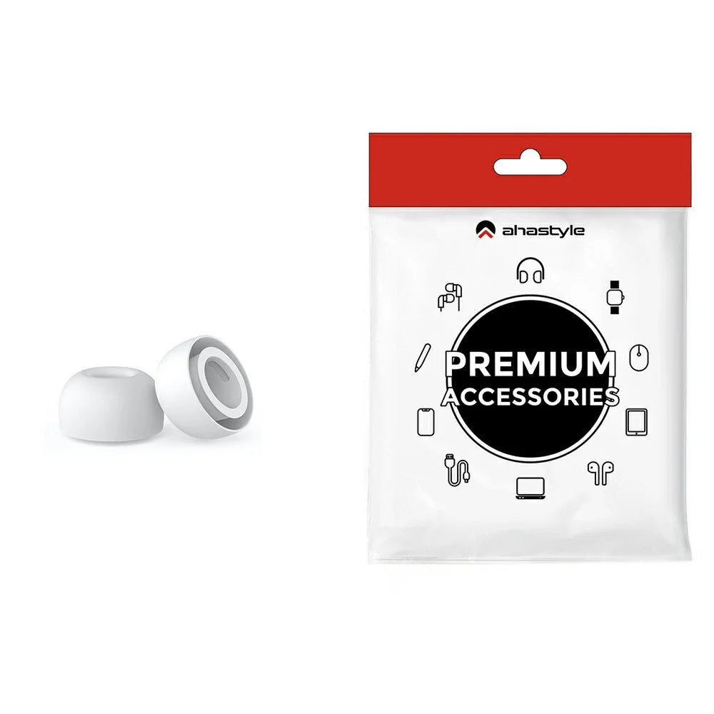 AHASTYLE WG187 1 Pair for AirPods Pro 3 Silicone Ear Tips Replacement Earphone Caps - White  /  L - 1