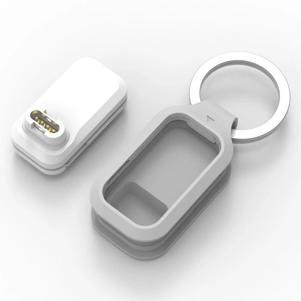 Charging Adapter for Garmin Venu 3 / 3S / Fenix 7 / 7X / 6 / 6X / 5S / Instinct Smart Watch Charger Connector with TPE Case, White - 1