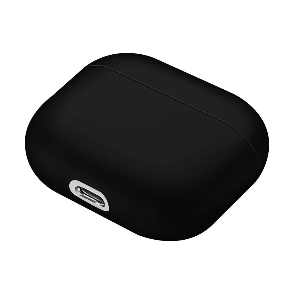 Shockproof Solid Color Shell Case Anti-drop Full Protective Silicone Case Cover for AirPods 3 - Black - 3