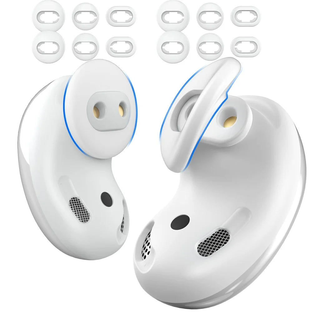 AHASTYLE PT132 For Samsung Galaxy Buds Live Silicone Cap Replacement Ear Plug (6 Pairs in Total, 2 Pairs Each in L  /  M  /  S) - White - 1